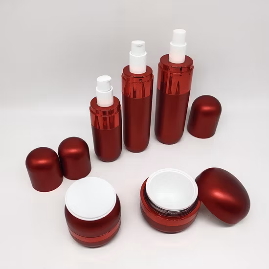 Leere Plastikflaschen-Cremeglas-Set für luxuriöse, hochwertige Kosmetikverpackungen