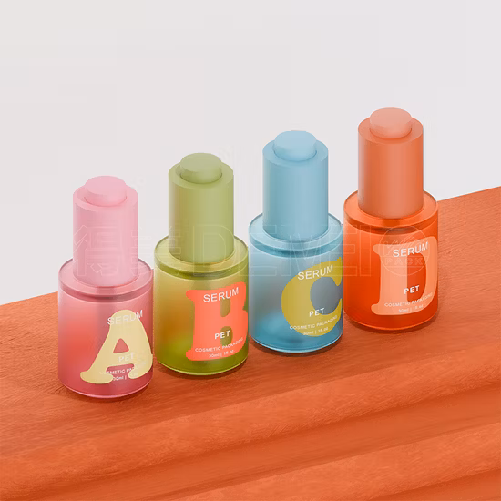 20 ml 30 ml bernsteinfarbene PETG-Tropfflasche für ätherische Öle