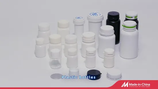 Medizin-Kunststoffverpackung, kindersicher, für Haustiere, HDPE, weiß, durchsichtig, schwarz, Pille, Plastikflasche, Kapselbehälter, Pillenflasche